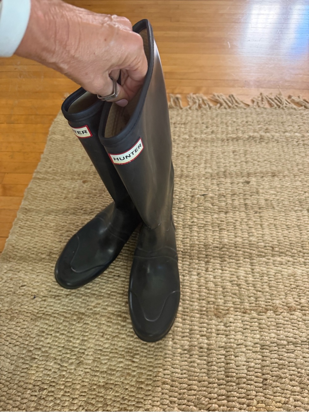 Hunter Black Womens Tall Rubber Boots